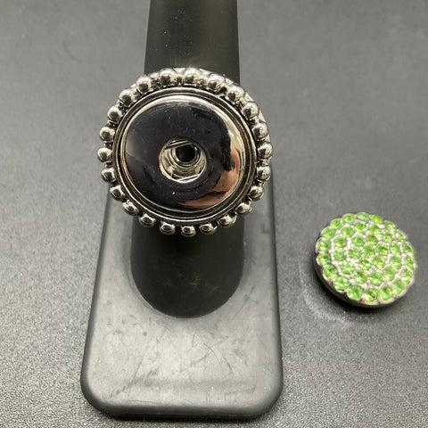 Stretch Ring with 40 Interchangeable Snap Charms Jewelry Lot Watch Ladybug