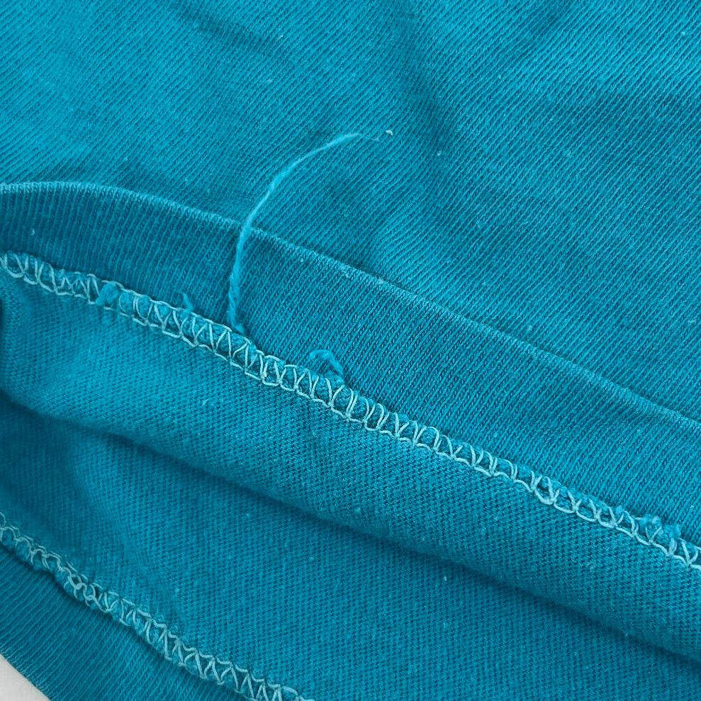 Vintage 80s Sun Sportswear Teal Single Stitch Big Break Lunch T-Shirt Men's L