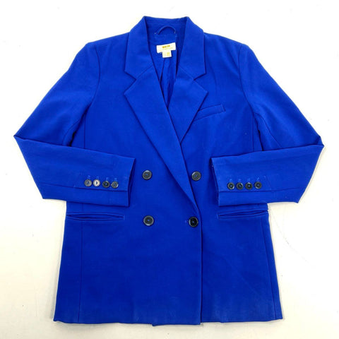 Maeve by Anthropologie Women's Cobalt Blue Double Breasted Blazer Jacket Size 0