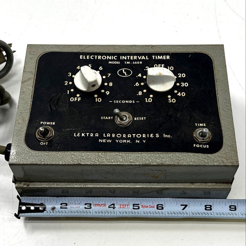 Vintage Lektra Laboratories TM-560R Electronic Interval Timer Untested As-Is