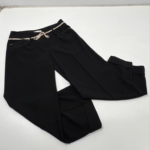 White House Black Market Women's Black Polka Dot Wide Leg Pants NWT Sz 12
