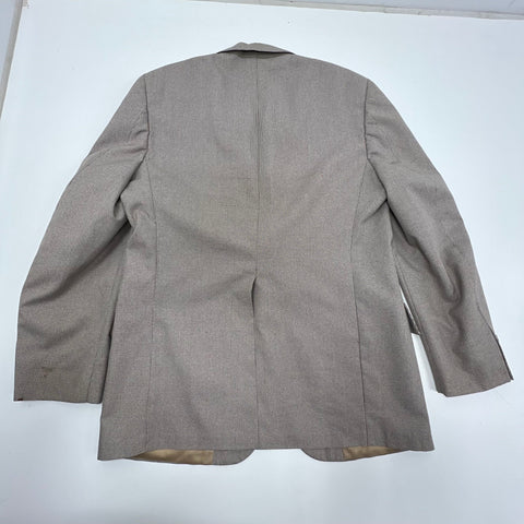 Vintage 70s Sears Century Club Brown Houndstooth Sport Coat Blazer Mens 42R