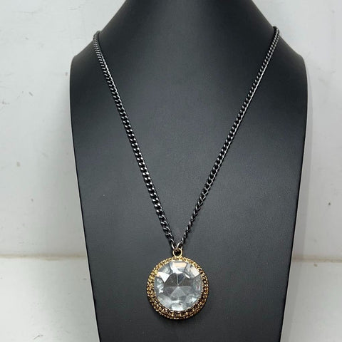 Juicy Couture Large Solitaire Rhinestone Necklace