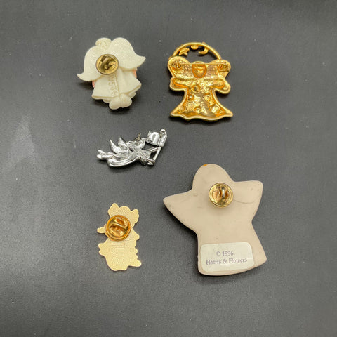 Vintage Christmas Holiday Brooches Lot 12 Signed Tancer Art Kmart Enamel Pins