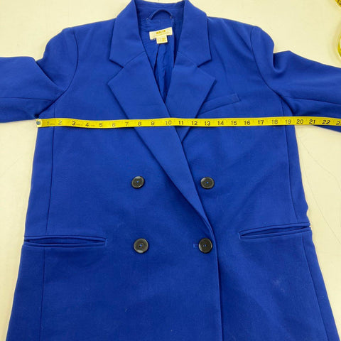 Maeve by Anthropologie Women's Cobalt Blue Double Breasted Blazer Jacket Size 0