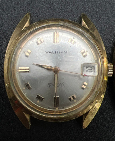 Vintage Waltham Date & Reliance Watch Faces Lot 17 Jewels Mechanical Manual Wind