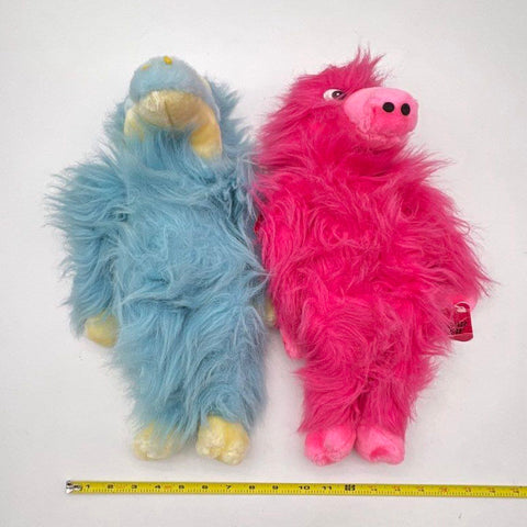 Sugar Loaf Plush Lot 2 Shaggy Monster Stuffed Animals Vintage 1988 New With Tags