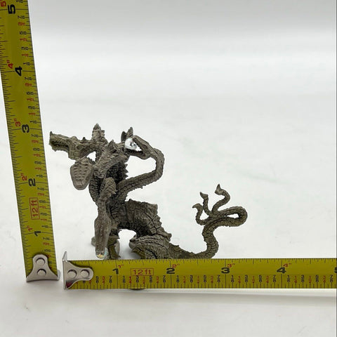 Ral Partha Pewter Hydra Dragon Figurine PP801 1986 Vintage 4 Inch Crystals