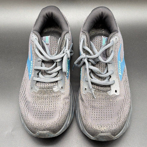 Brooks Ghost Max Grey Blue Men's Running Shoes Size 9.5 Wide 2E