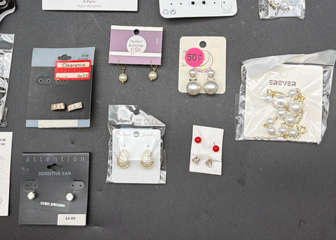 Paparazzi Claire's H&M Costume Jewelry Lot 28+ Pairs Assorted Earrings Hoops