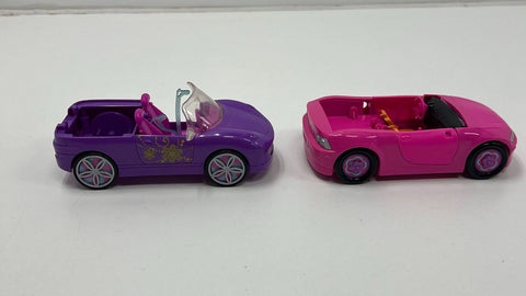 Lot of 2 Polly Pocket Cars Purple Pink Convertible 2003 Mattel *Damaged