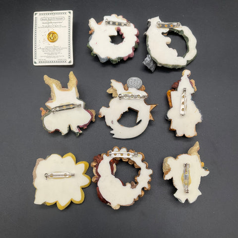 Boyds Bears Pin Lot Bearwear Resin Plush Jewelry Mixed Collection 12 Pieces