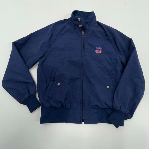 Vintage 80s Union Pacific Railroad Bomber Jacket Flannel Lined USA Made Sz S