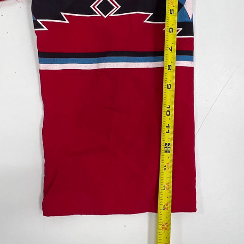 Vintage 80s Saisa Southwestern Aztec Print Western Shirt Made USA Sz L