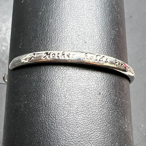 925 Sterling Silver "A Mother" Cuff Bracelet 10.45g
