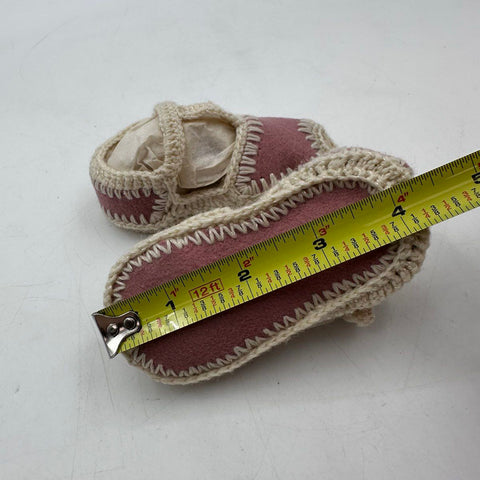 Vintage Lot 3 Pairs Baby Shoes Booties Red Knit Leather Crocheted Infant Sizes