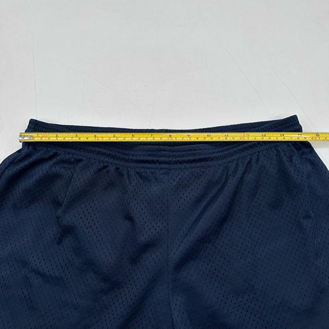 Vintage Wilson Men's Navy Blue Mesh Athletic Gym Shorts Drawstring