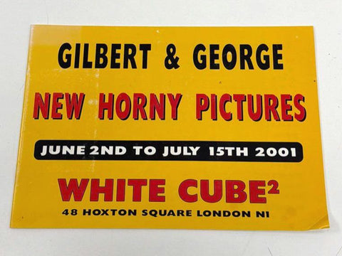 Gilbert & George New Horny Pictures White Cube 2001 Exhibition Program 17x12