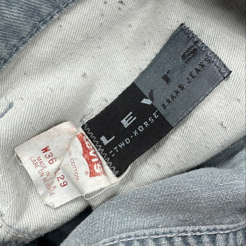 Vintage 90s Levi's Men's Gray Straight Leg Jeans Made in USA Sz 36x29