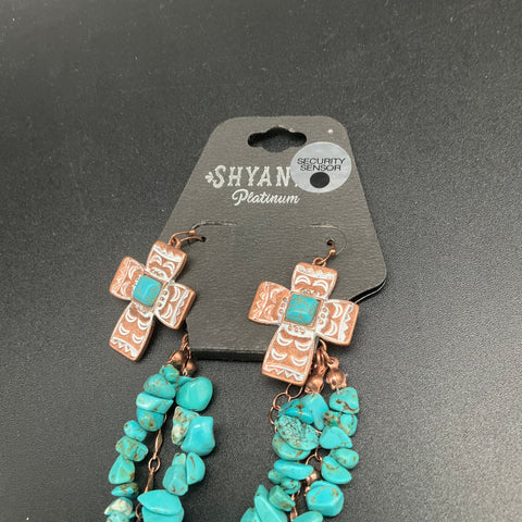 Shyan Ashlyn Rose Western Cowgirl Jewelry Lot 5pc Necklace Earrings Bracelets
