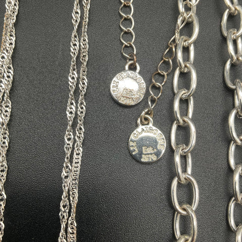 Nine West Liz Claiborne Silver Tone Fashion Necklace Wearable Jewelry Lot of 14