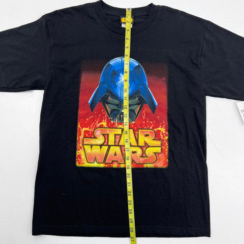 Star Wars Men's Black Darth Vader Graphic Flame Logo T-Shirt Sz XL NWT