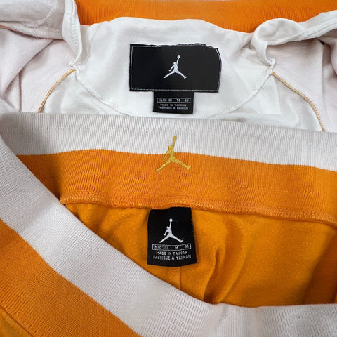 Jordan Kids Tracksuit Set Orange White Jacket XL & Pants M Mismatched