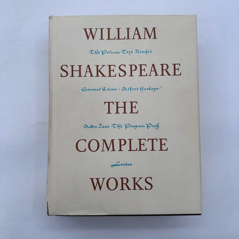 William Shakespeare Complete Works Pelican Text Revised Harbage Allen Lane