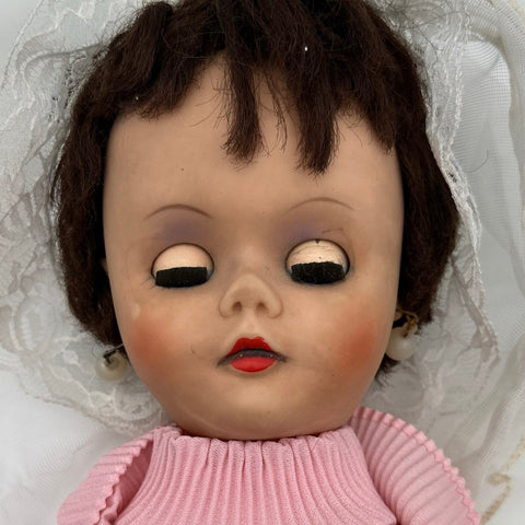 Vintage Sweet Janie Bride Doll AM 25 14 Hard Plastic 24 Inch Sleep Eyes