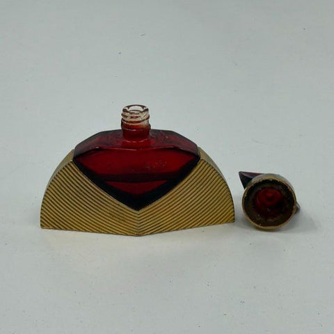 Vintage 80s Houbigant Raffinee Parfum Mini Perfume Bottle Art Deco Women's
