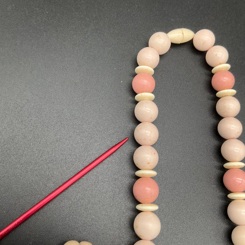 Blush Pink Taupe Jewelry Lot Faux Pearl Tassel Necklaces Earrings 10 Pc