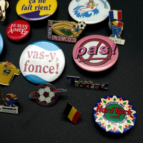 Collectible Pin Lot Hard Rock Cafe Atlanta 1996 Olympics French Buttons 36pc