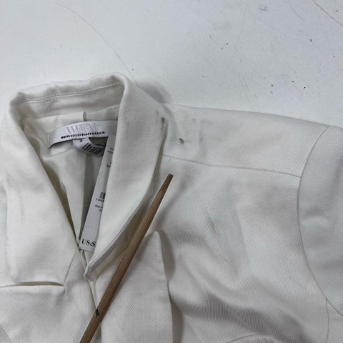 White House Black Market Women's Ecru Belted Safari Jacket Sz 2 NWT