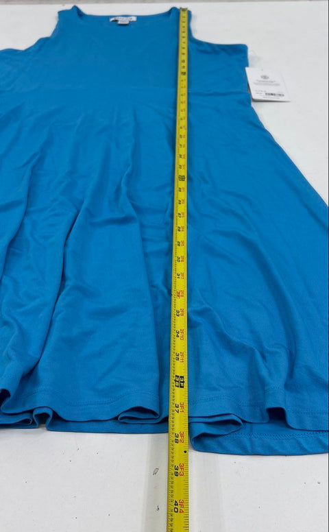 NWT Athleta Women's Rincon Dress Blue Ribbed Racerback Athleisure Size L