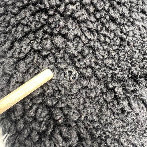 Lululemon Women's Black Textured Fleece 1/2 Zip Sherpa Cropped Pullover Size 6