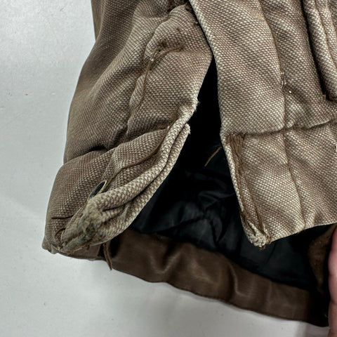 Schmidt Men's Brown Quilt Lined Distressed Canvas Work Jacket Coat Sz L