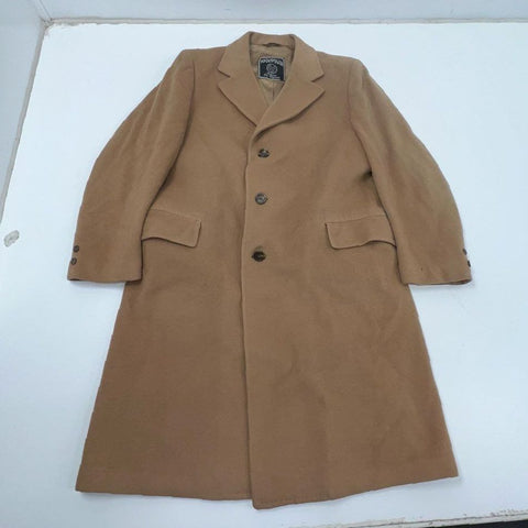 Vintage Kashmara Camel Tan Wool Cashmere Blend Overcoat Men's