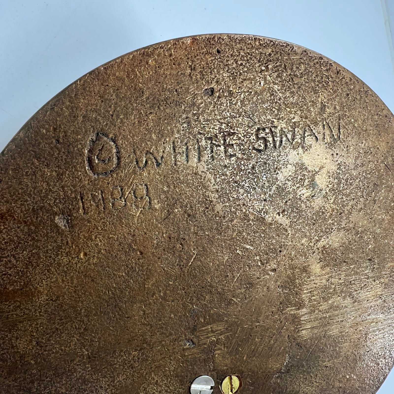 Andre Swan 1991 Oak Hills Invitational Golf Trophy Bronze Sundial Vintage