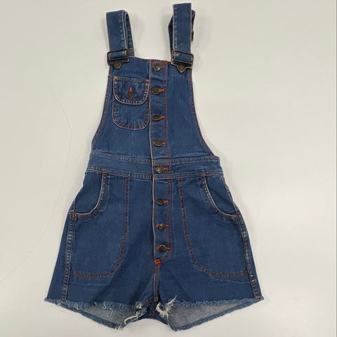 Vintage Braxton Jeans Kids Denim Shortalls Romper Blue Overalls Size 6/7