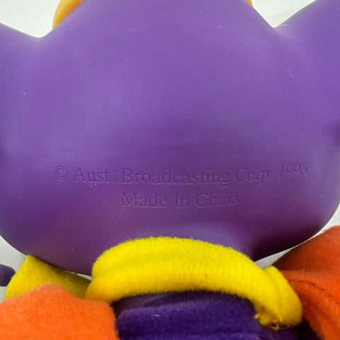 Vintage 1996 Bananas in Pajamas Rat in a Hat Purple Figure Doll Toy ABC TV