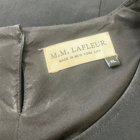 M.M. LAFLEUR Women's Black Sleeveless Boxy Shell Top Size XL Made in NYC