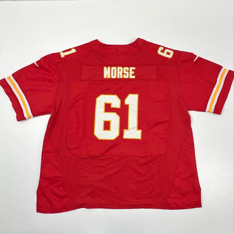 Nike Men's Kansas City Chiefs Mitch Morse 61 Football Jersey Red AFL Patch Sz 60