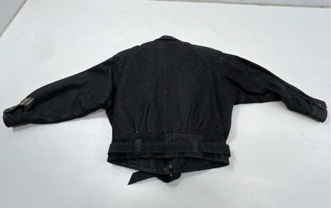 Vintage 80s Adventure Bound Thinsulate Leather Bomber Jacket Belted Sz M