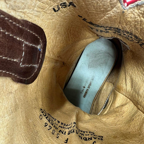 Tin Haul Lightning Kids Brown Blue Leather Western Cowboy Boots Size 3