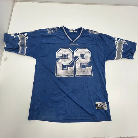Vintage 90s Starter Dallas Cowboys Emmitt Smith NFL Football Jersey Sz XL