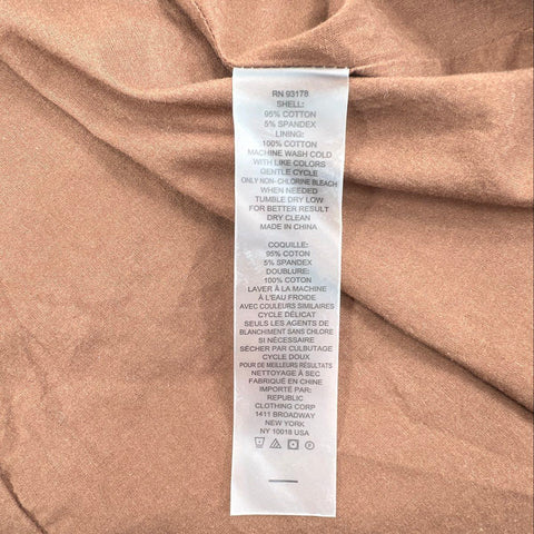 Elie Tahari Women's Brown Cotton A-Line Fit & Flare Dress Sz S