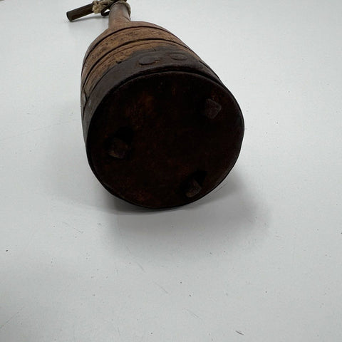 Antique Primitive Wood & Iron Mallet Hammer w/ Hook Bung Starter Farm Tool 17"