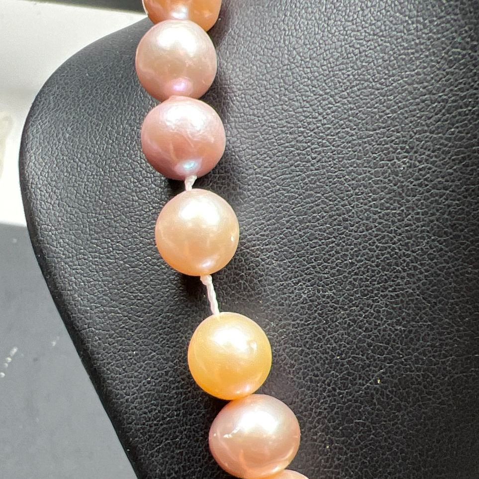 D'Joy Pink Pearl Sterling Silver Dragon Head Clasp Necklace 71.05g