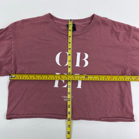Obey Unisex Sweatshirt T-Shirt Lot of 4 Graphic Crewneck Pink Gray Maroon Sz S M