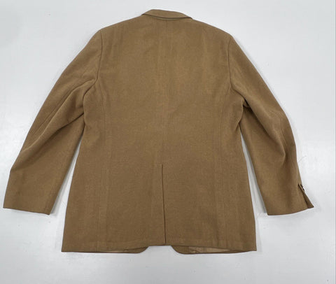 Vintage 90s Palm Beach Men's Tan 100% Cashmere Blazer Sport Coat Tailored in USA